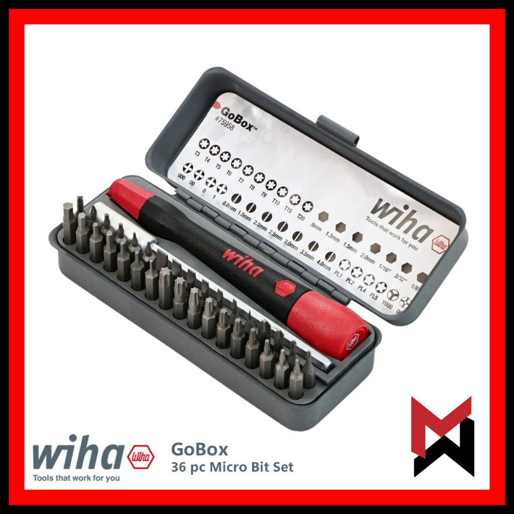Wiha - GoBox - 36 pc Precision Micro Bit Kit Set