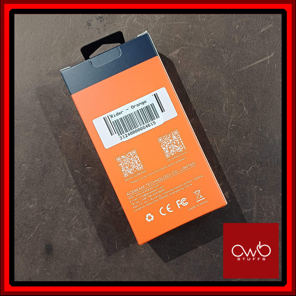 Acebeam - Rider RX 2.0 - Orange - 6500k 1000 Lumens - EDC Flashlight