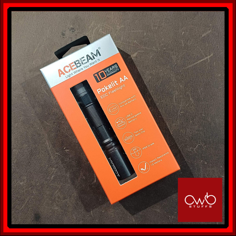 Acebeam - Pokelit AA - Grey - 6500k - EDC Flashlight