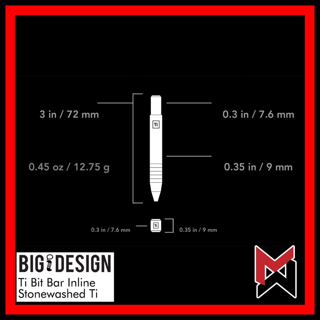 BIGiDESIGN - Ti Mini Pen - Raw Machined Ti - Titanium