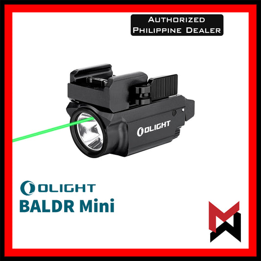 Olight Baldr Mini - Black - Rail Mounted Light - 600 Lumens with Green Laser