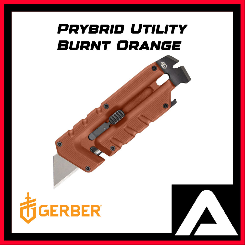 Gerber Prybrid Utility - Burnt Orange - Prybar - Utility Blade Package Opener Box Cutter