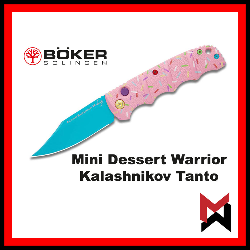 Boker - MINI BOWIE Dessert Warrior Kalashnikov Automatic Knife Donut - BladeHQ Limited Release