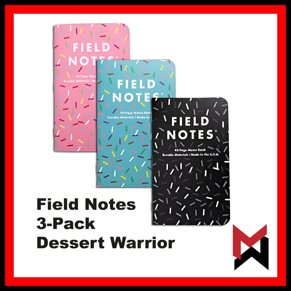 Field Notes Memo Ruled/Lined/Graph 3-Pack - Dessert Warrior Donut Theme