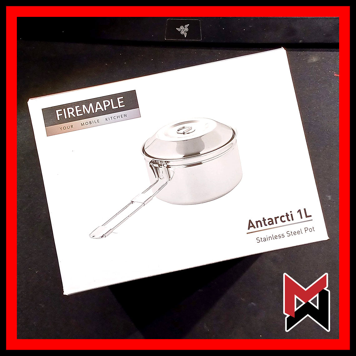 FireMaple Antarcti 1.0 Liter Stainless Steel Pot - Camping Bowls with Locking Lid, Camping Cook Pot