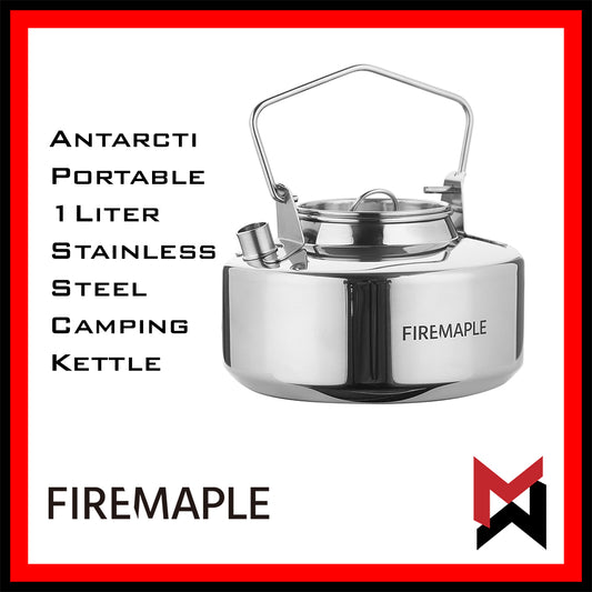 FireMaple Antarcti 1,0L Stainless Steel Kettle - Portable 1 Liter Lightweight Camping Camp Tea Pot