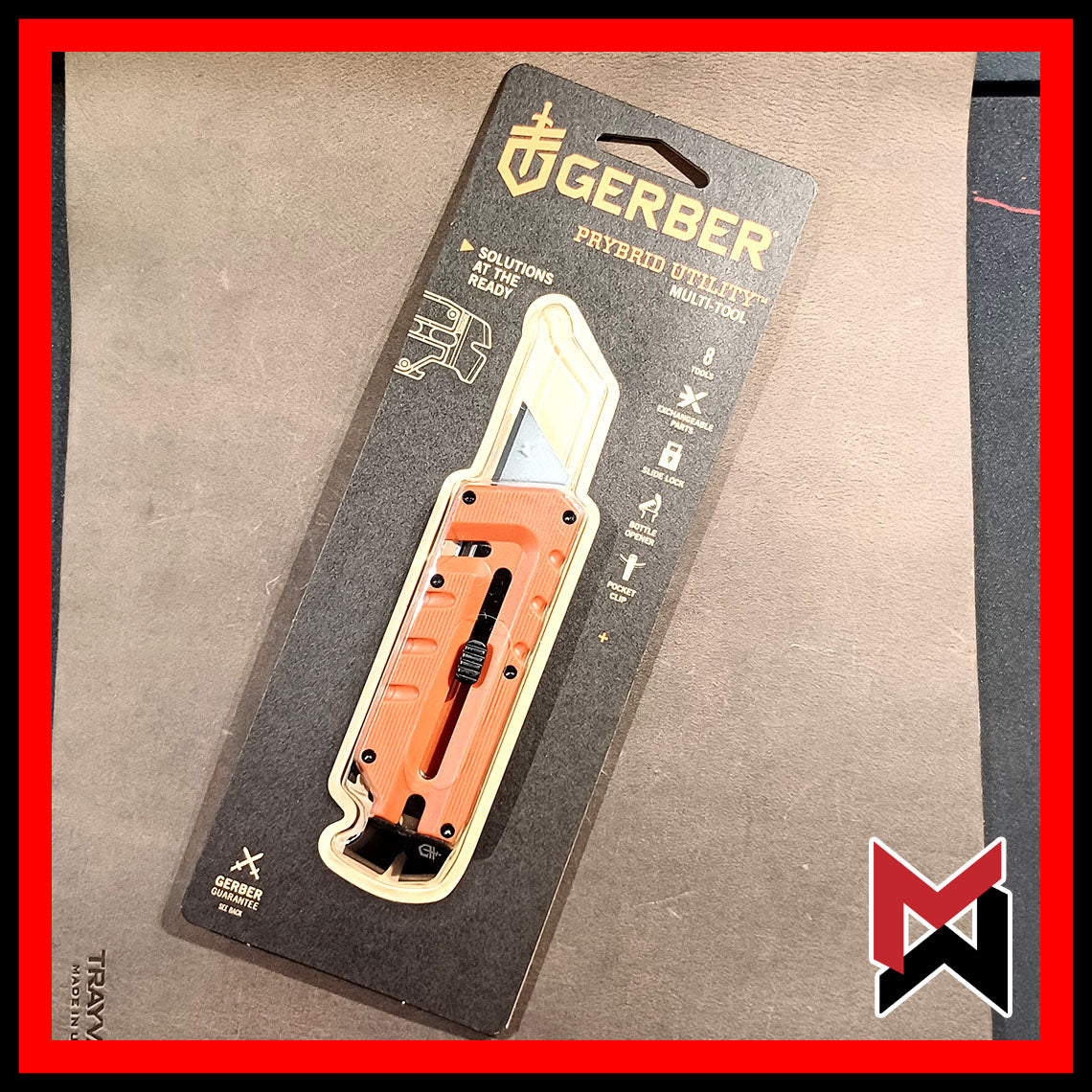 Gerber Prybrid Utility - Burnt Orange - Prybar - Utility Blade Package Opener Box Cutter