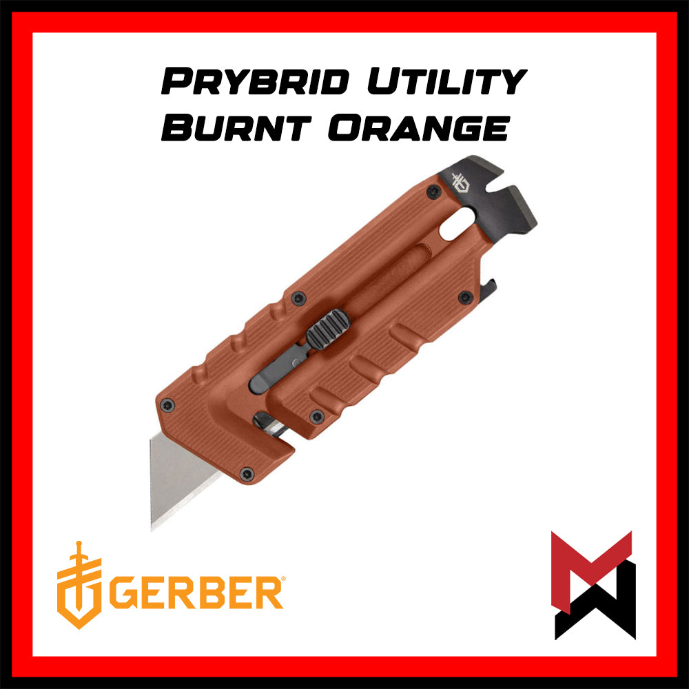 Gerber Prybrid Utility - Burnt Orange - Prybar - Utility Blade Package Opener Box Cutter