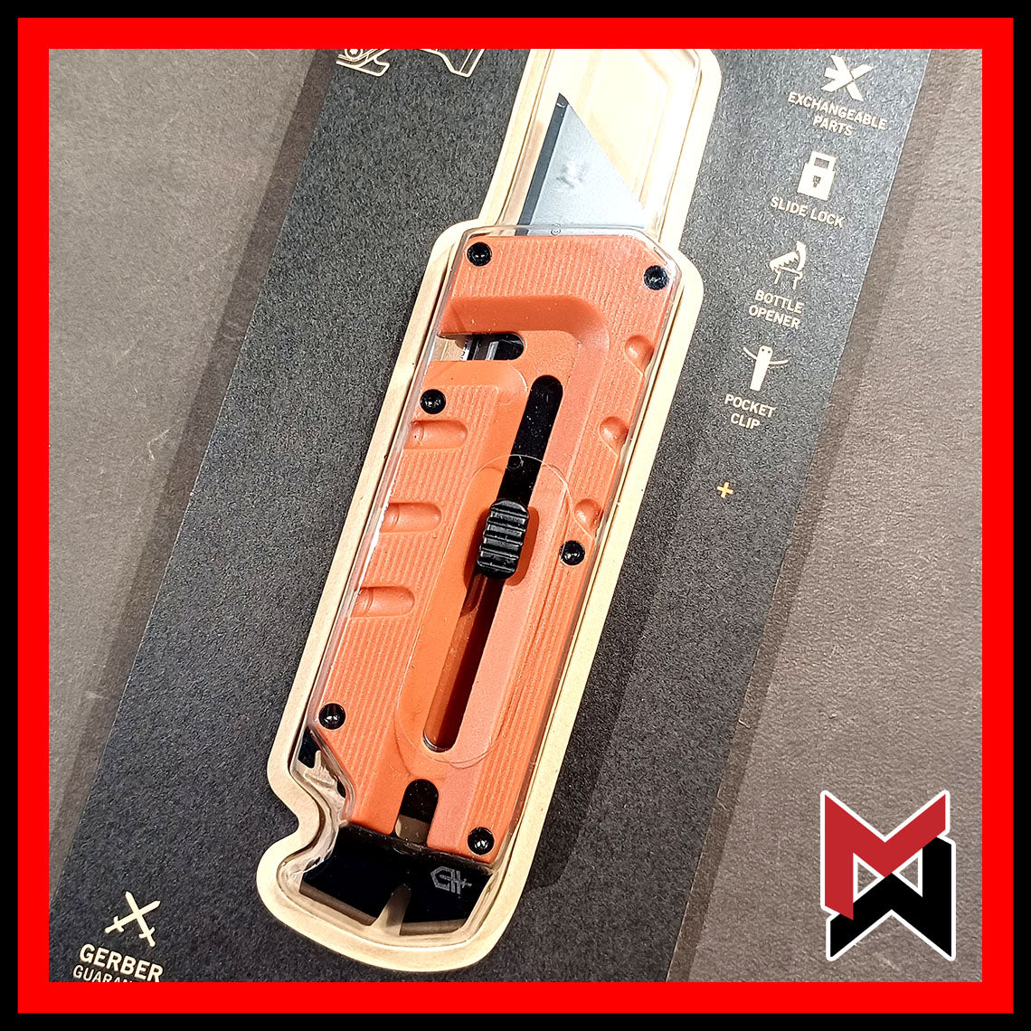 Gerber Prybrid Utility - Burnt Orange - Prybar - Utility Blade Package Opener Box Cutter