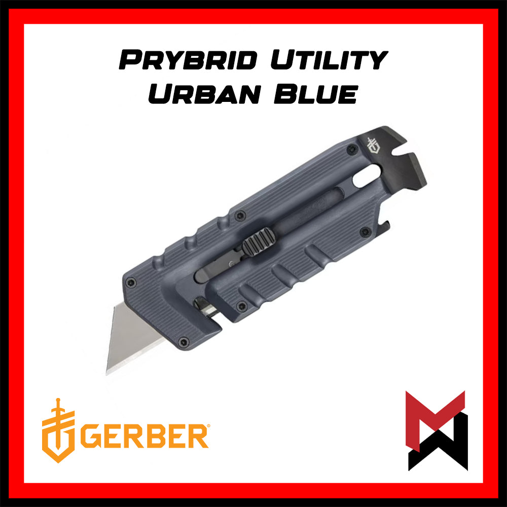 Gerber Prybrid Utility - URBAN BLUE - Prybar - Utility Blade Package Opener Box Cutter