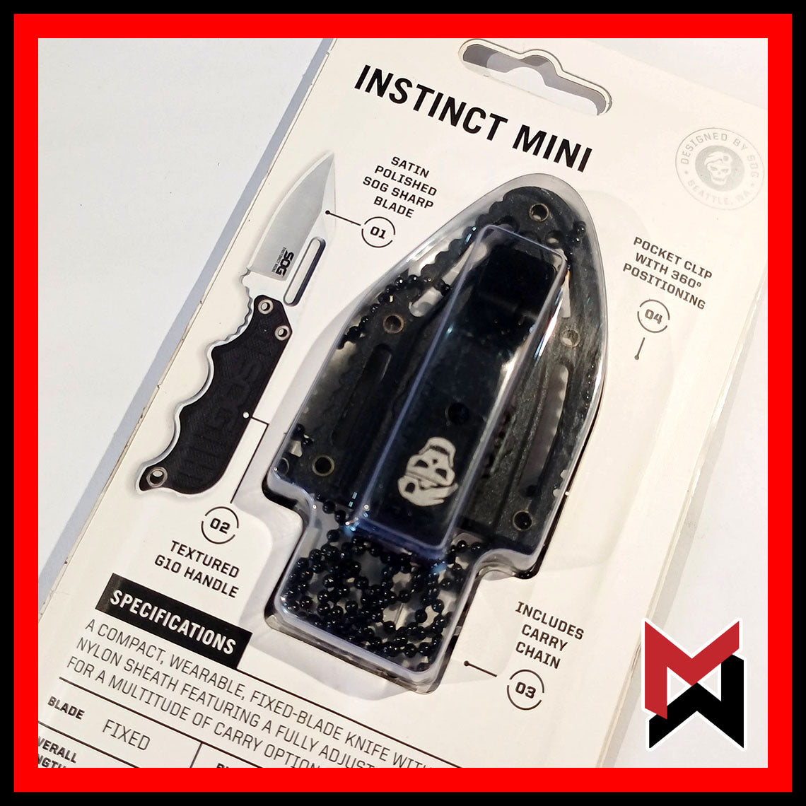 SOG - Instinct Mini - Black - Neck Knife