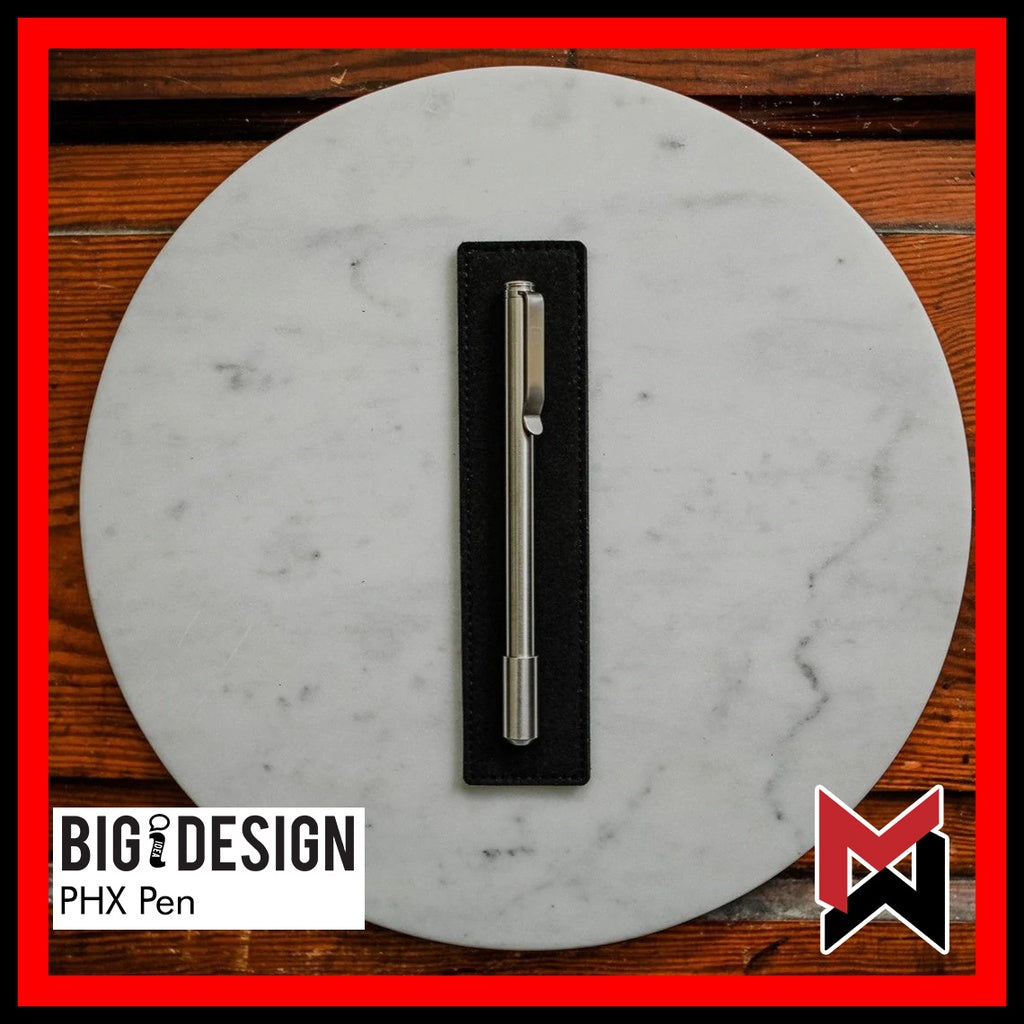 BIGiDESIGN - PHX-PEN - Stainless Steel Pen w/ Titanium Pocket Clip - Big Idea Design