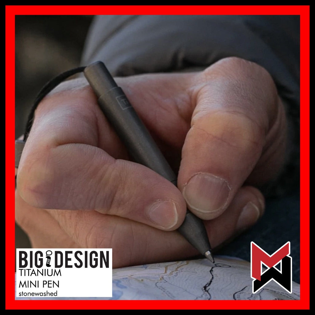 BIGiDESIGN - Ti Mini Pen - Stonewashed - Titanium - Big Idea Design