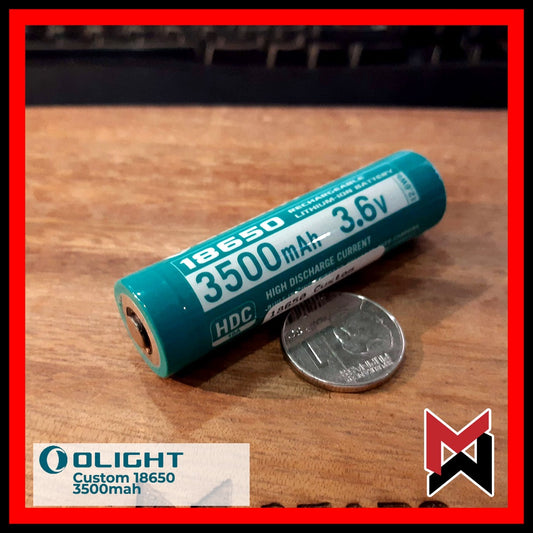 Olight - Customized 18650 Battery - 3500mah - Warrior Mini 2/ Perun/ S30RII/ S30RIII/ S2R