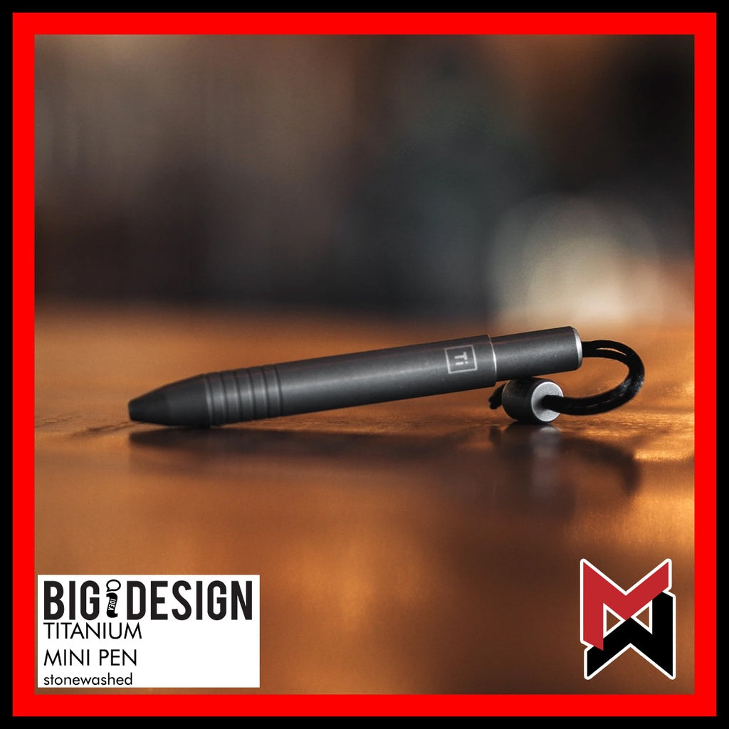 BIGiDESIGN - Ti Mini Pen - Stonewashed - Titanium - Big Idea Design