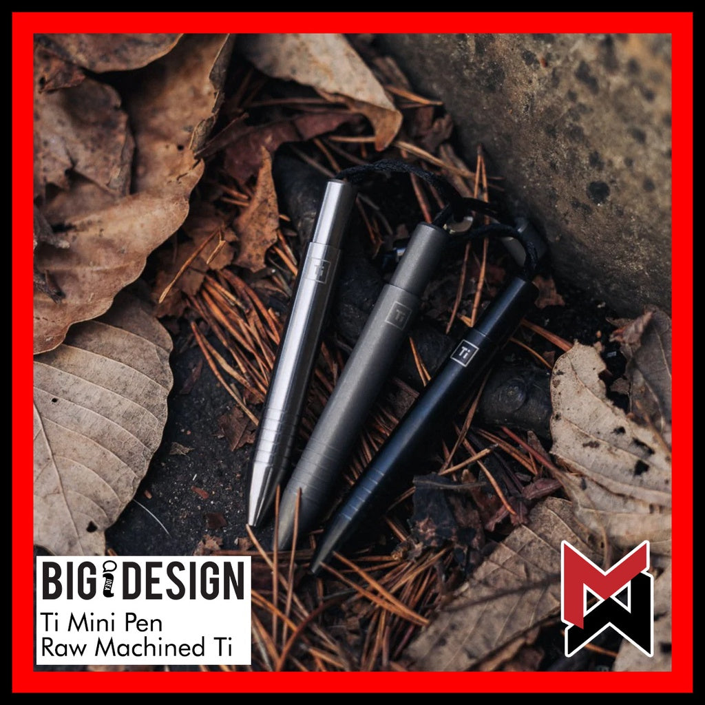 BIGiDESIGN - Ti Mini Pen - Raw Machined Ti - Titanium