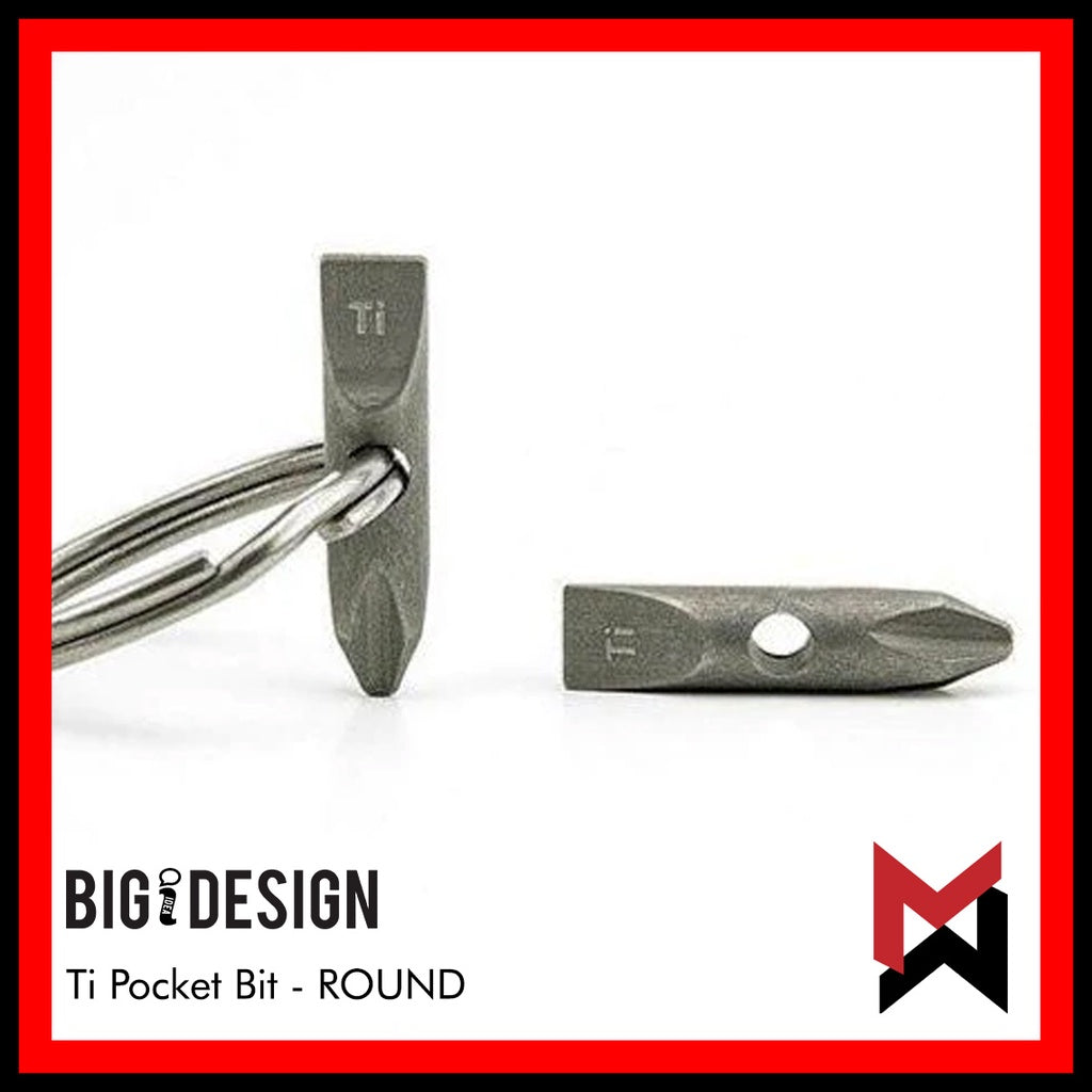 BIGiDESIGN - Ti Pocket Bit - Hex / Round - Titanium - Big Idea Design