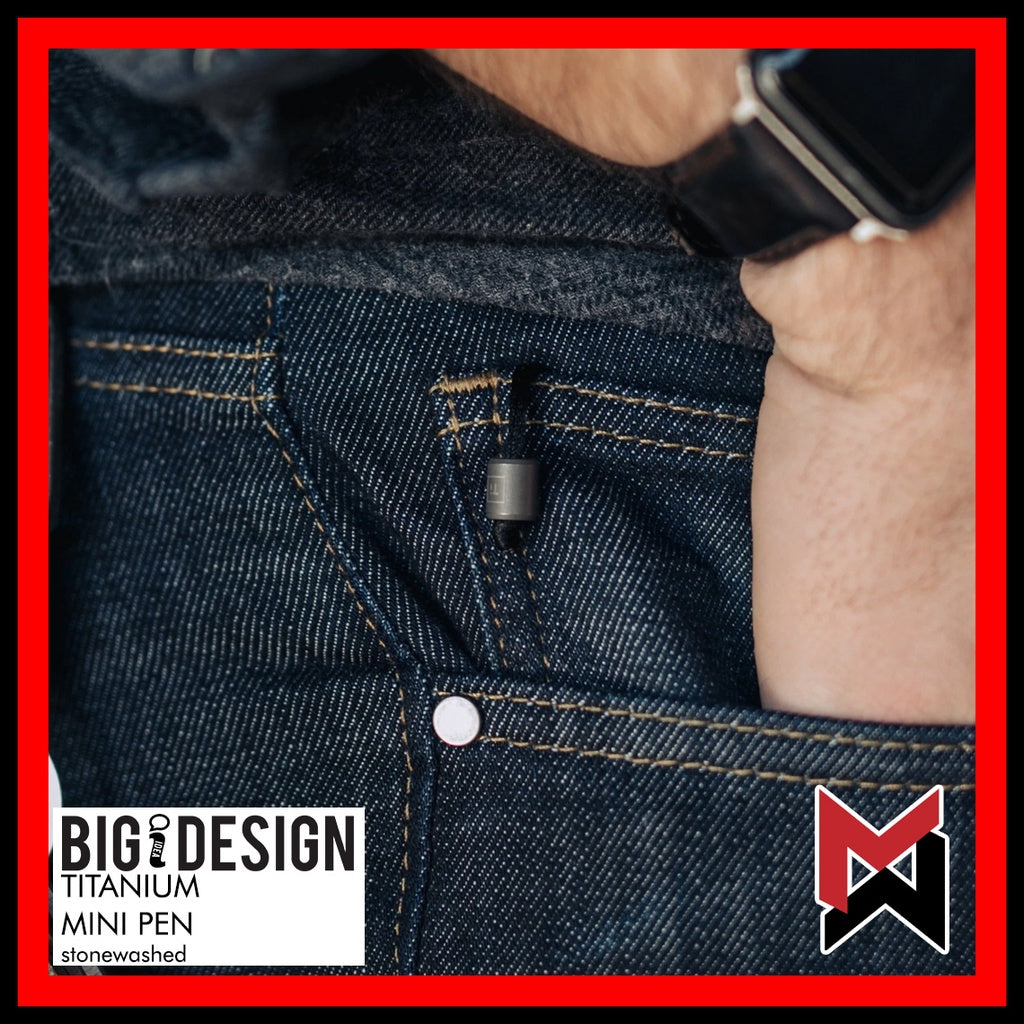 BIGiDESIGN - Ti Mini Pen - Stonewashed - Titanium - Big Idea Design