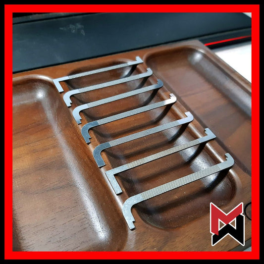 Sparrows Flatbars Knurled and Sparrows Heavy Bars Top of the Keyway Tension Wrench