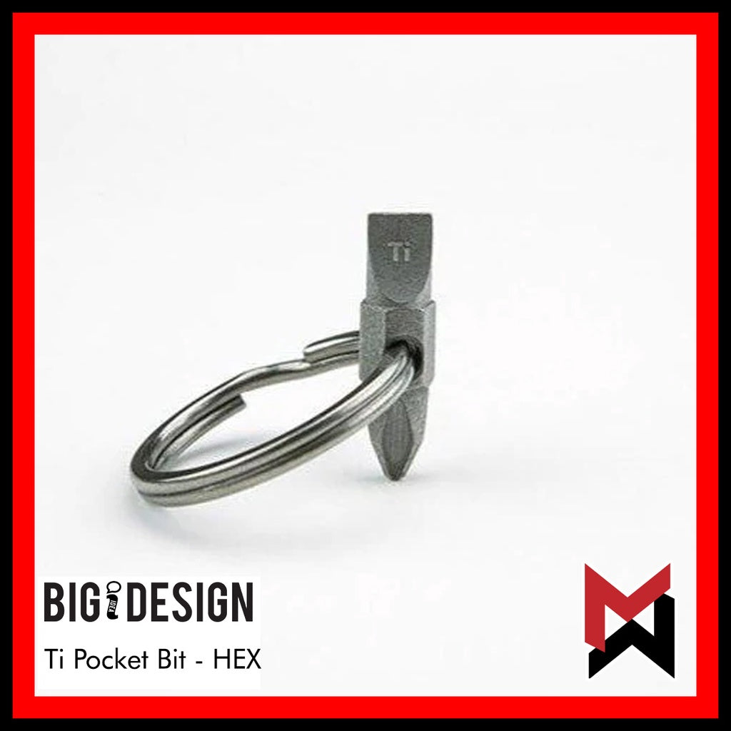 BIGiDESIGN - Ti Pocket Bit - Hex / Round - Titanium - Big Idea Design