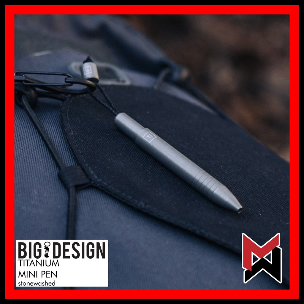 BIGiDESIGN - Ti Mini Pen - Stonewashed - Titanium - Big Idea Design