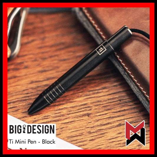 BIGiDESIGN - Ti Mini Pen - BLACK - Titanium - Big Idea Design