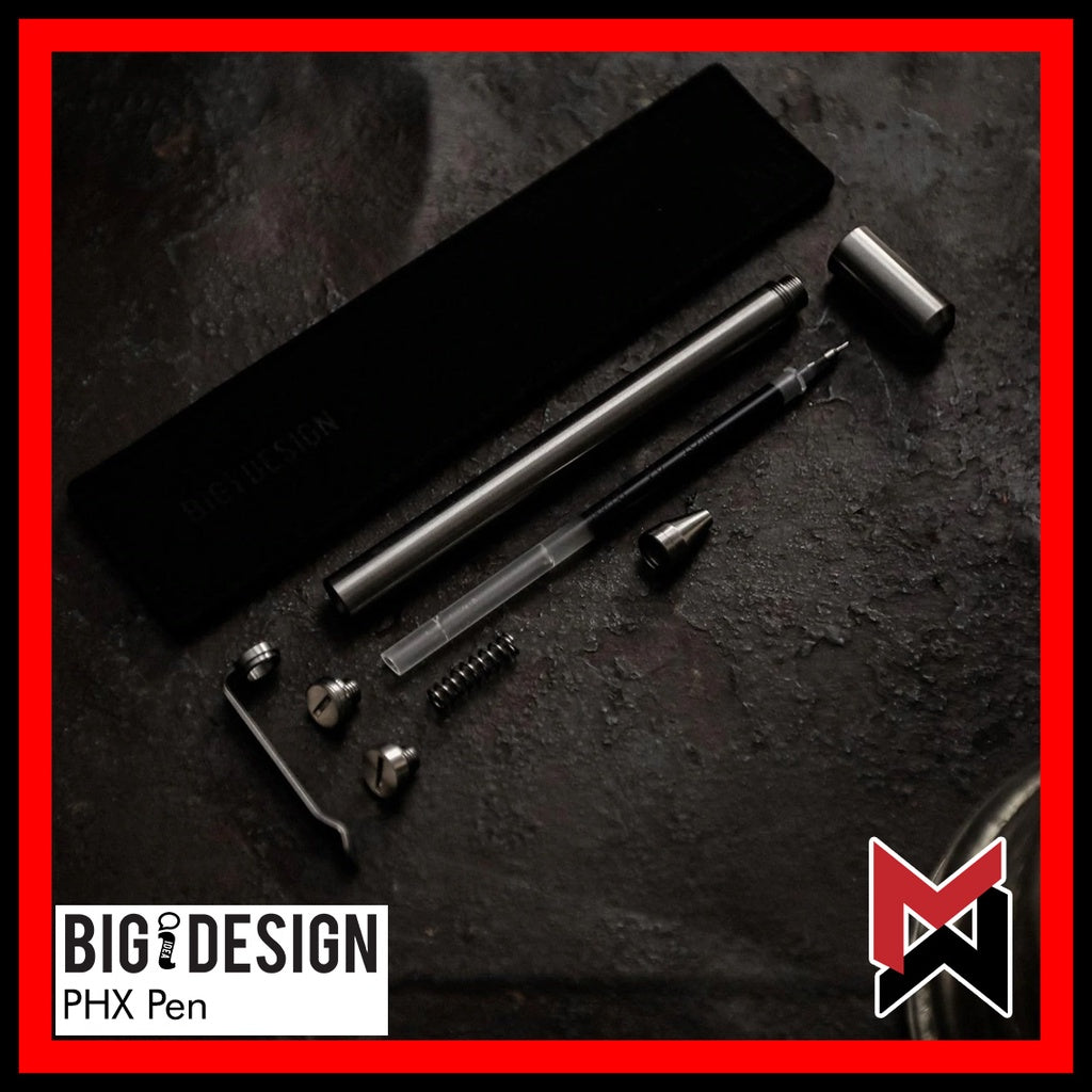 BIGiDESIGN - PHX-PEN - Stainless Steel Pen w/ Titanium Pocket Clip - Big Idea Design