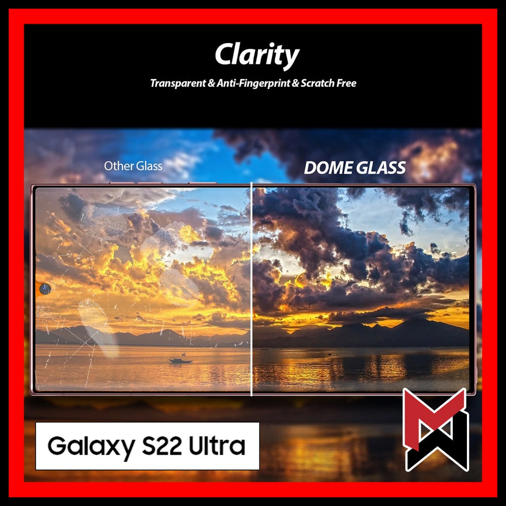 (2 Pack) Whitestone Dome Galaxy S22 Ultra Samsung -  Tempered Glass - Whitestonedome