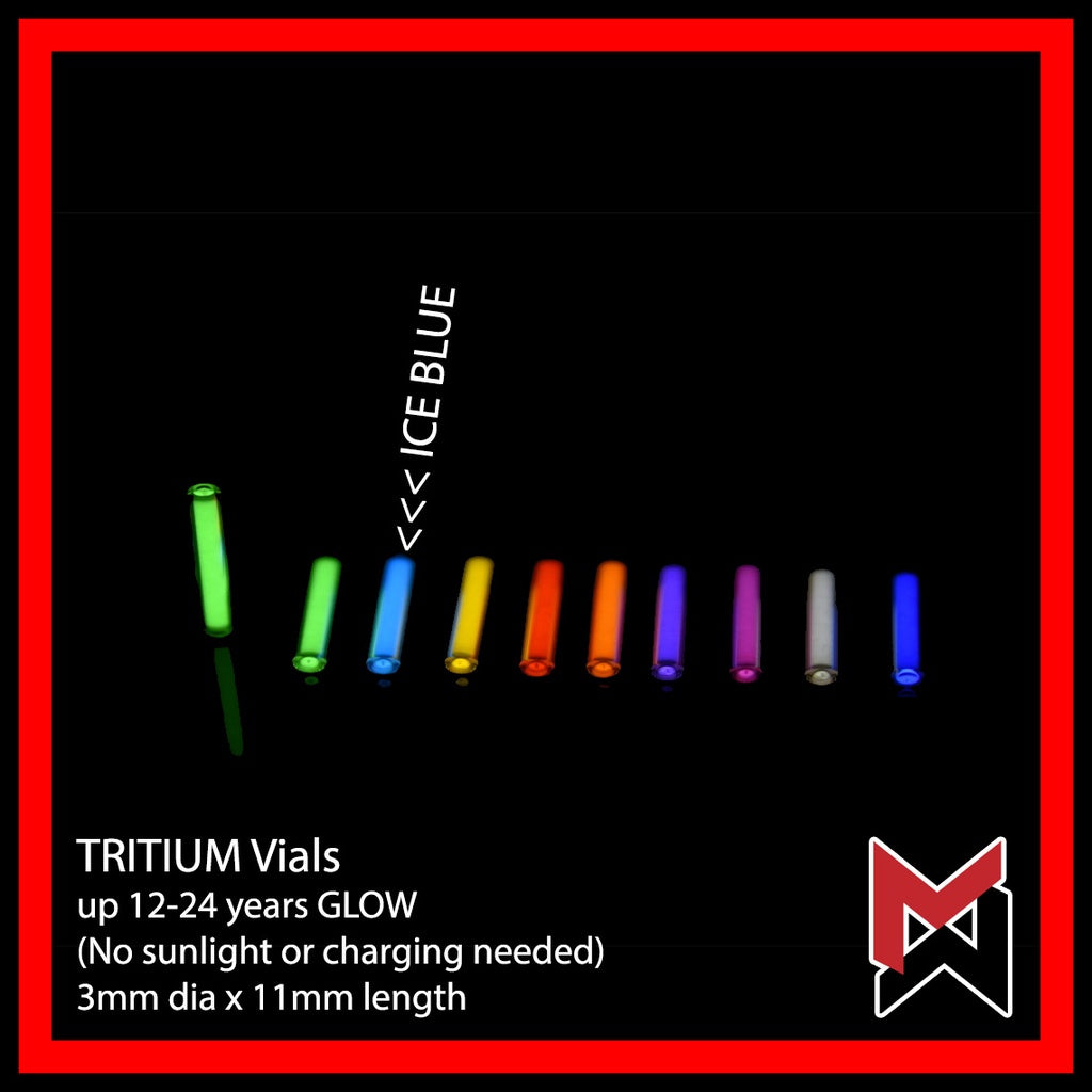 Tritium Vials - 3mm x 11mm - Compatible with TEC - SCR Chain Reaction / Ti Microlight TEC -