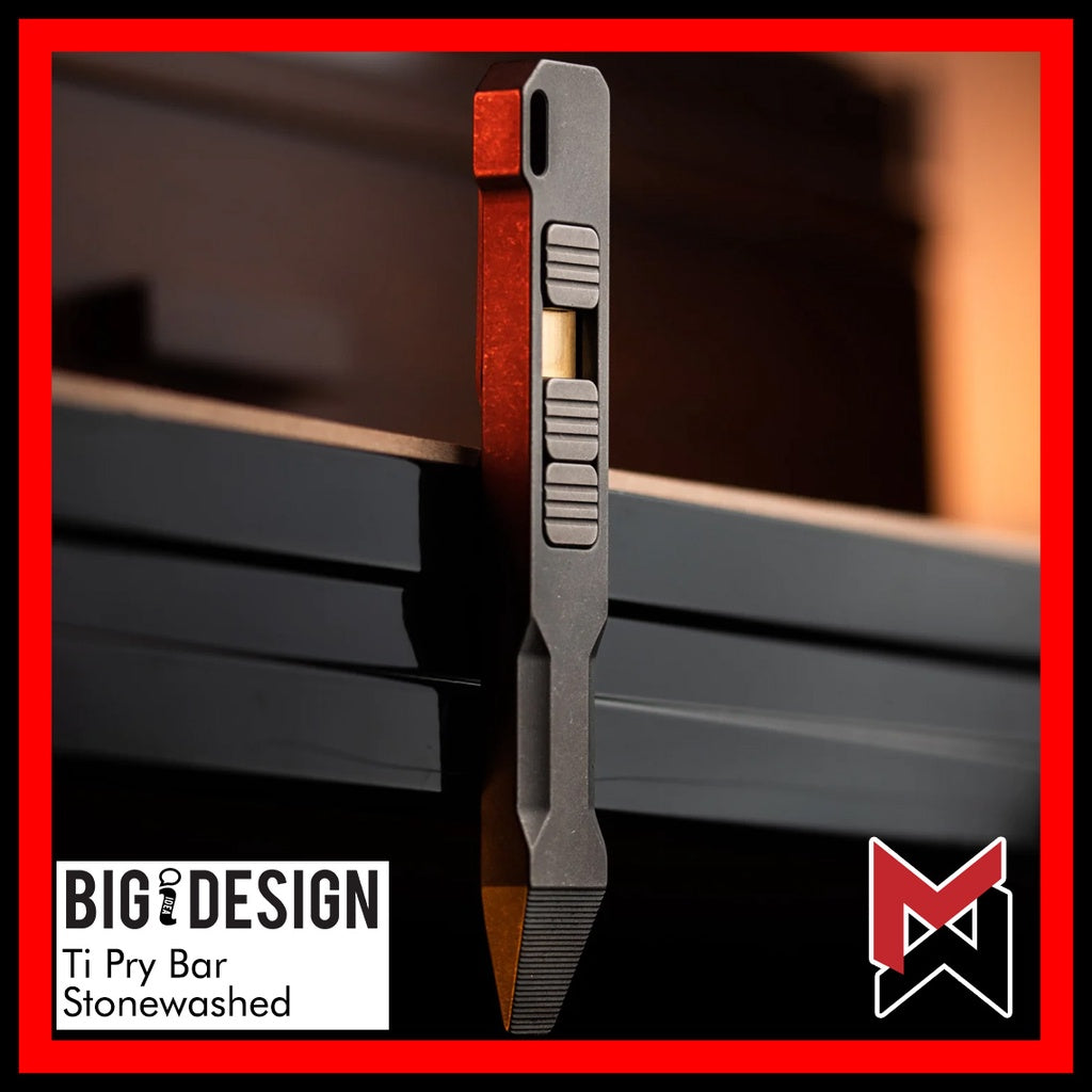 BIGiDESIGN - Ti Pry Bar - Stonewashed - Titanium Prybar