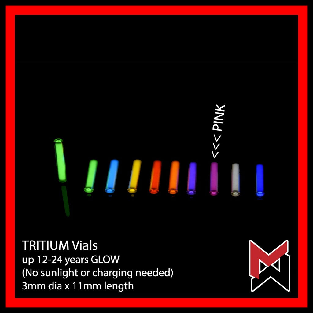 Tritium Vials - 3mm x 11mm - Compatible with TEC - SCR Chain Reaction / Ti Microlight TEC -