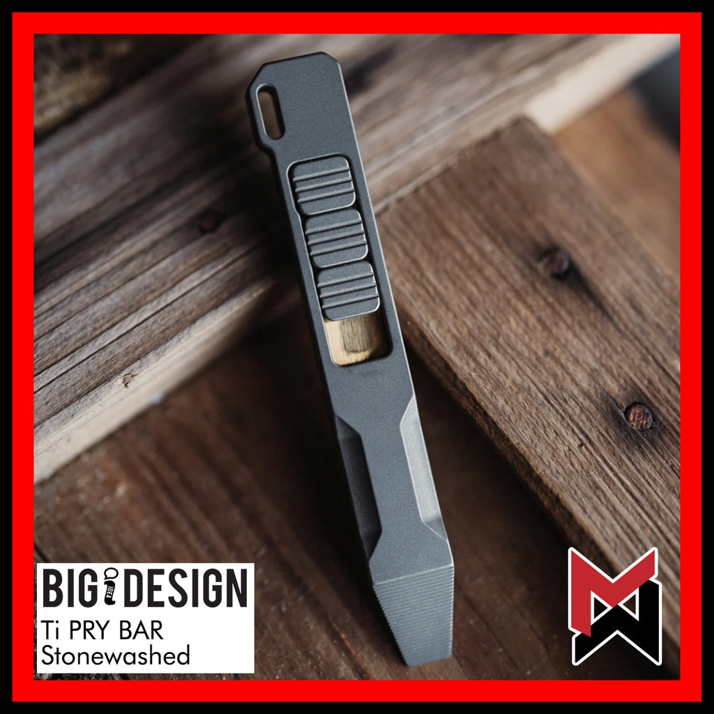 BIGiDESIGN - Ti Pry Bar - Stonewashed - Titanium Prybar