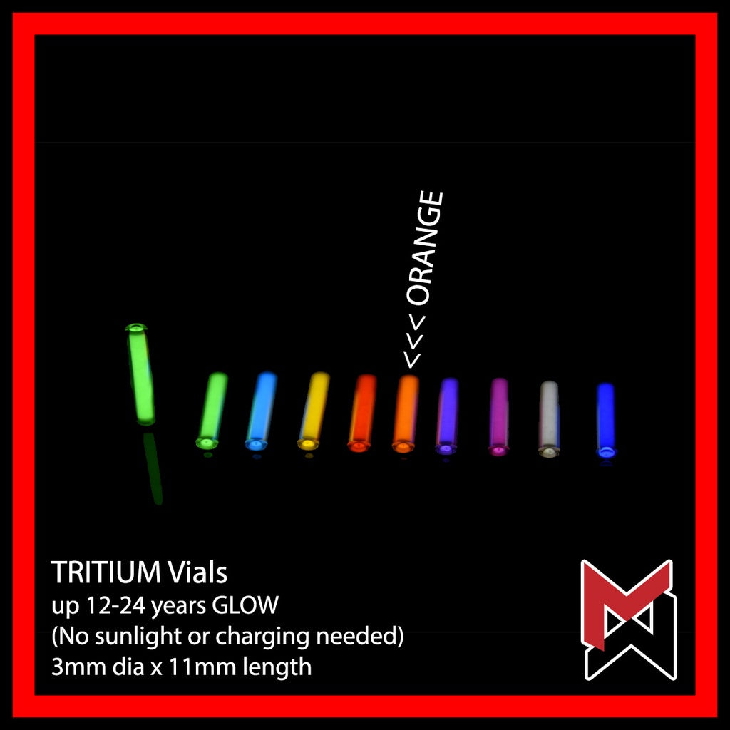 Tritium Vials - 3mm x 11mm - Compatible with TEC - SCR Chain Reaction / Ti Microlight TEC -