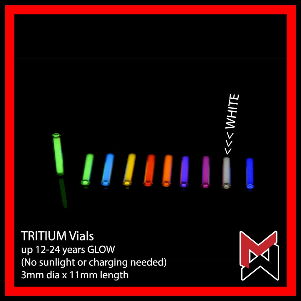 Tritium Vials - 3mm x 11mm - Compatible with TEC - SCR Chain Reaction / Ti Microlight TEC -