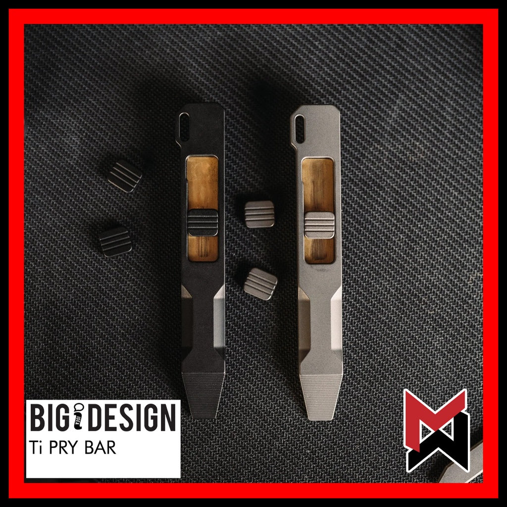 BIGiDESIGN - Ti Pry Bar - Stonewashed - Titanium Prybar