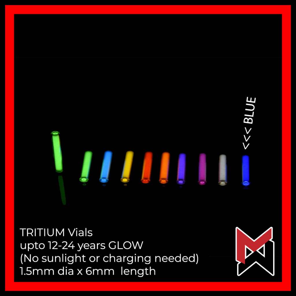 Tritium Vials - 1.5mm x 6mm - fits Reylight Pineapple trits TEC -