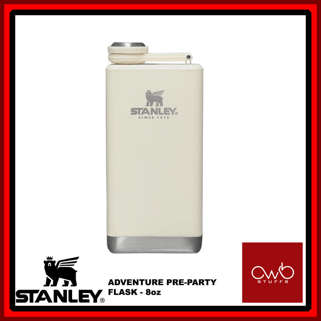 Stanley - Classic Pre-Party Flask 8oz - Cream Gloss - Liquor and Spirit Flask