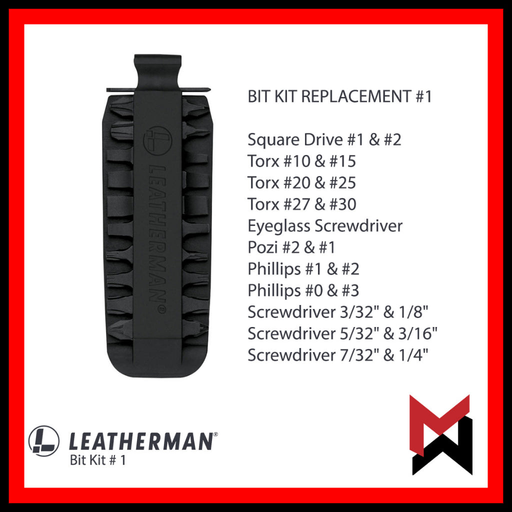 Leatherman Bit Kit 21 double-ended bits