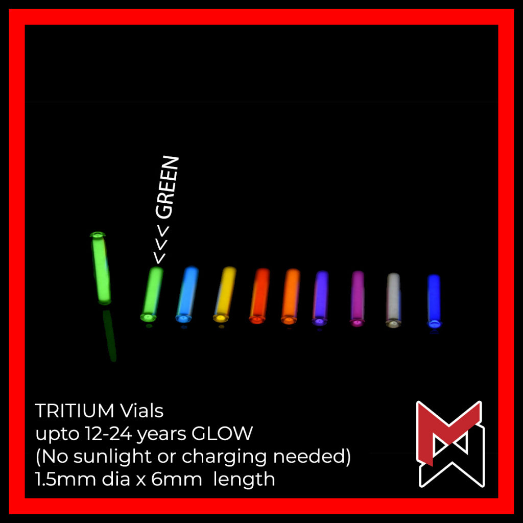 Tritium Vials - 1.5mm x 6mm - fits Reylight Pineapple trits TEC -