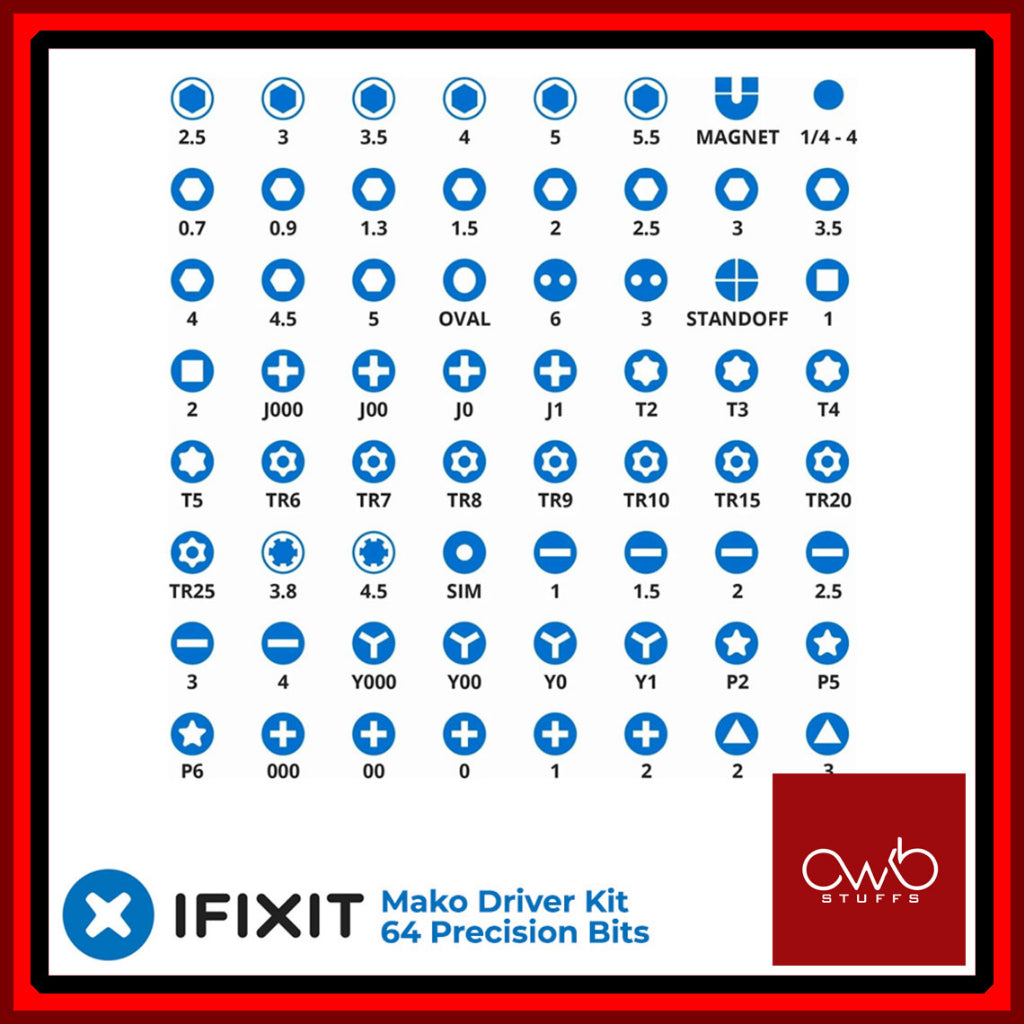 iFixit - Mako Driver Kit - 64 Precision bits w/ Security Bits