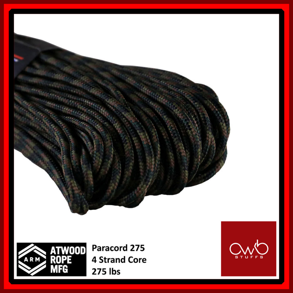 ATWOOD USA - Tactical Cord 275 - Set 1 of 2 - Paracord 3/32 4 Strand