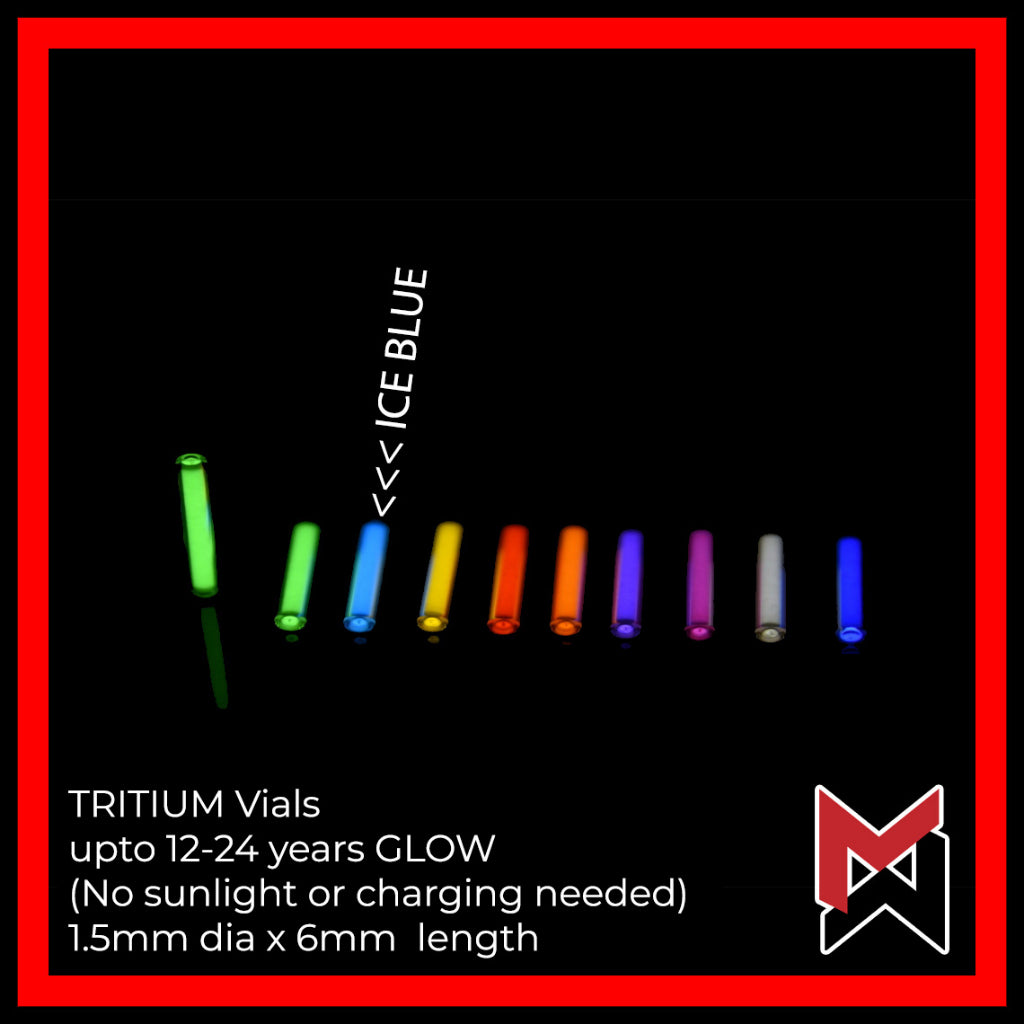 Tritium Vials - 1.5mm x 6mm - fits Reylight Pineapple trits TEC -