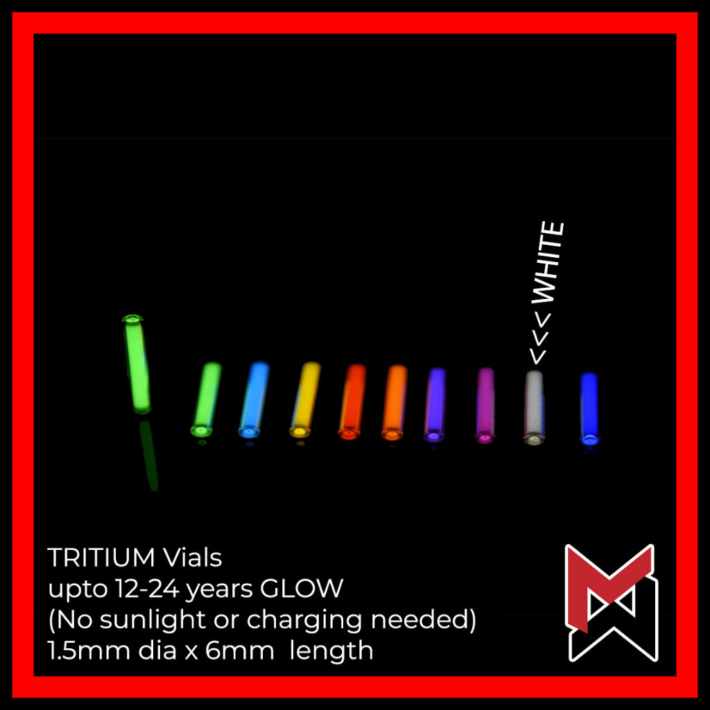 Tritium Vials - 1.5mm x 6mm - fits Reylight Pineapple trits TEC -