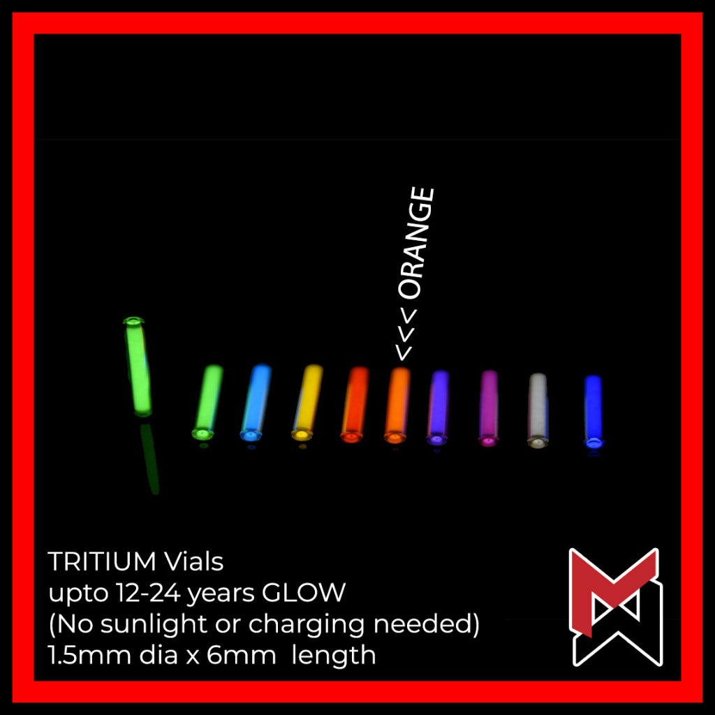 Tritium Vials - 1.5mm x 6mm - fits Reylight Pineapple trits TEC -