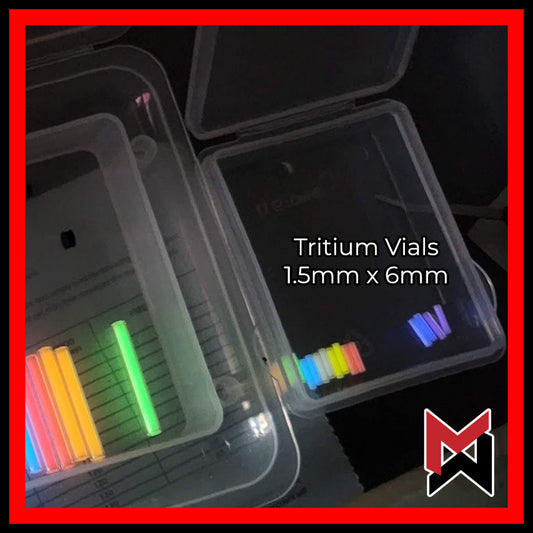 Tritium Vials - 1.5mm x 6mm - fits Reylight Pineapple trits TEC -