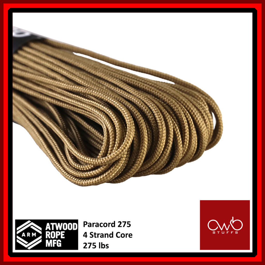 ATWOOD USA - Tactical Cord 275 - Set 1 of 2 - Paracord 3/32 4 Strand