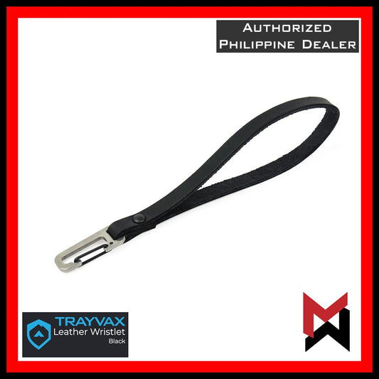 Trayvax Leather Wristlet - Black