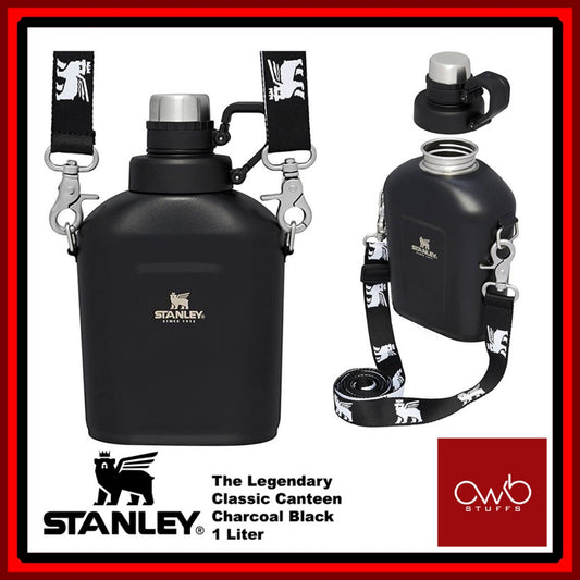 Stanley - Legendary Classic Canteen - Charcoal Black - 1li