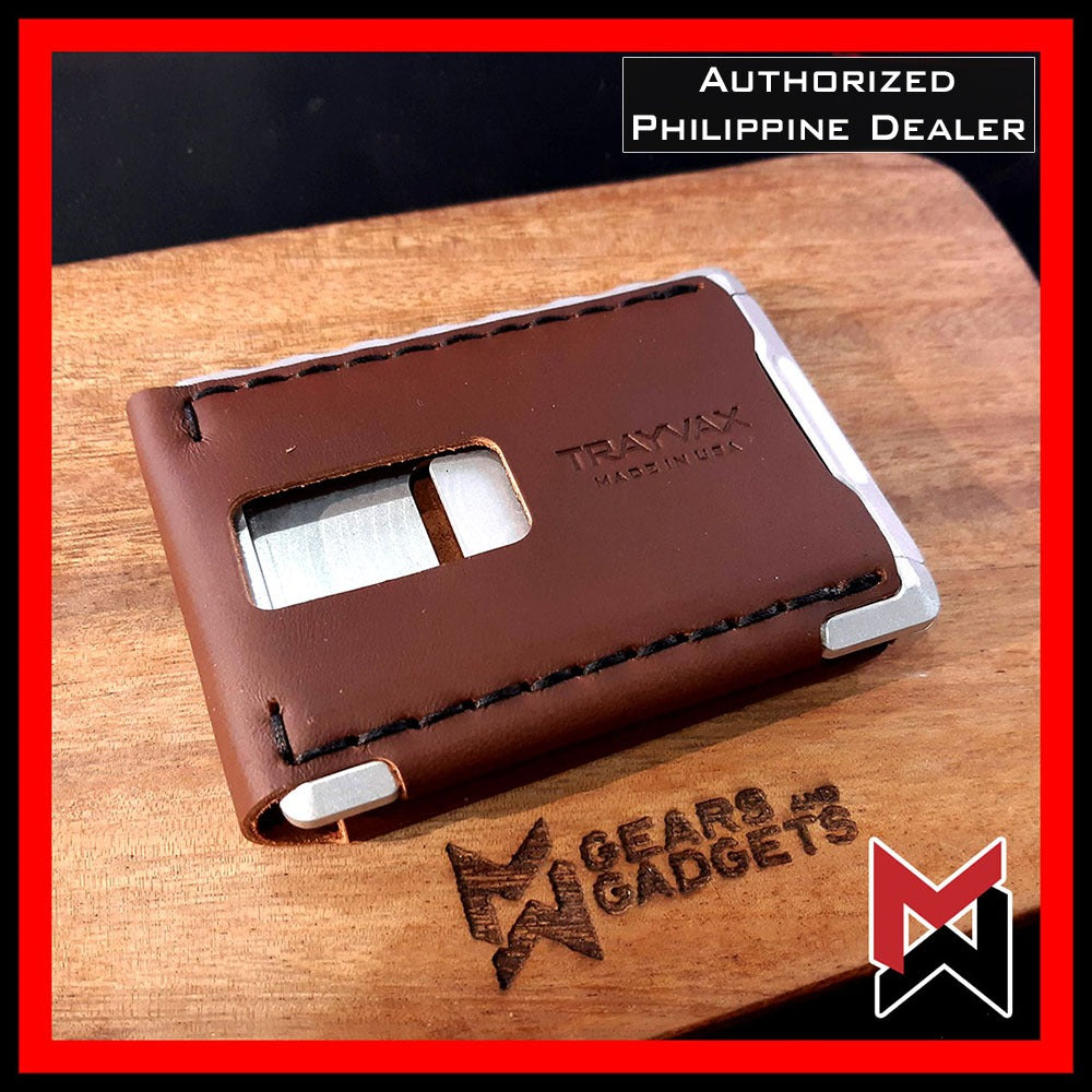 Trayvax Venture Billfold Wallet - Brown - Minimalist Bifold EDC Wallet