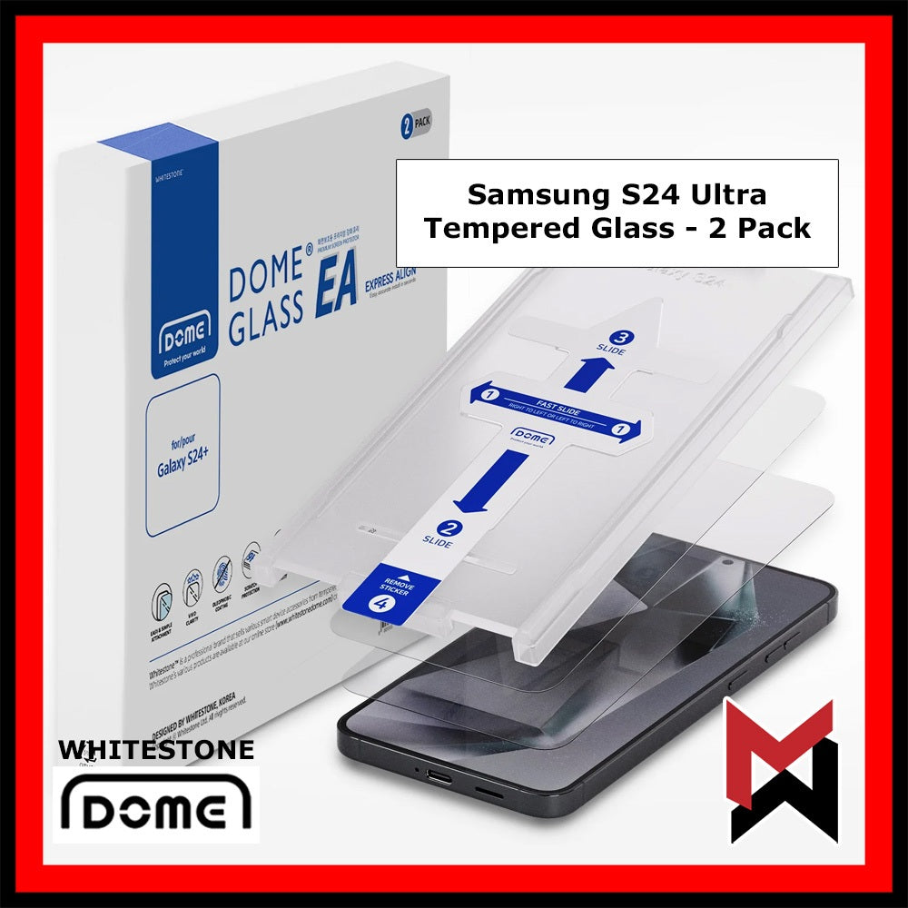 Whitestone Dome S24 Ultra Tempered Glass 2 pack Express Align